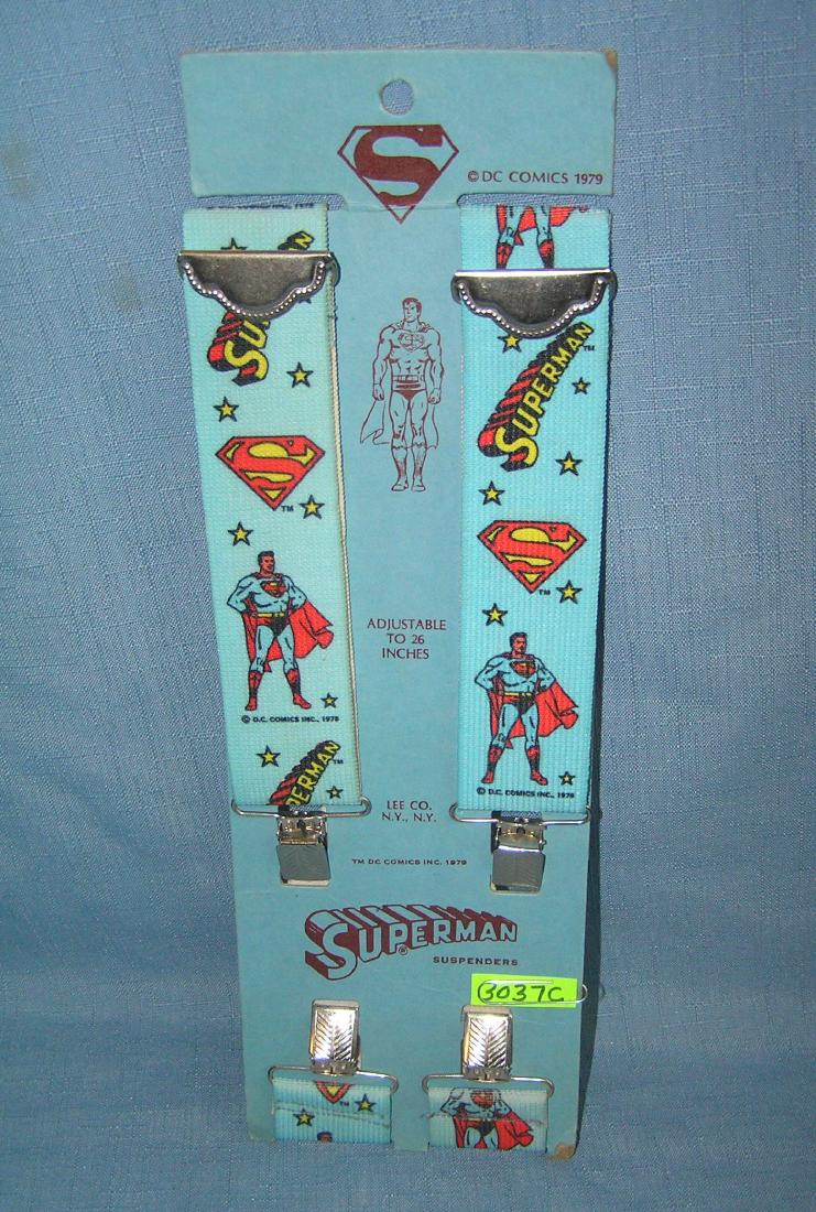 Vintage Superman suspender set mint on card: Vintage Superman suspender set mint on card est. value $75.00-$80.00