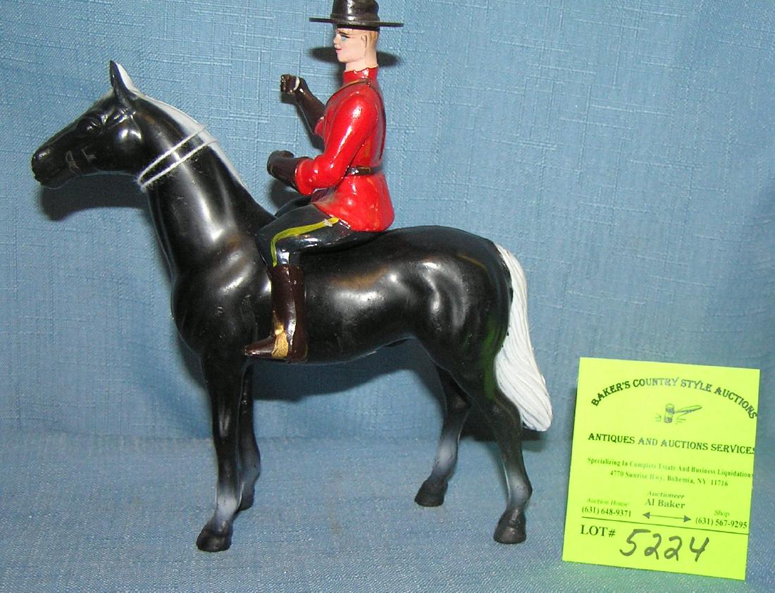 Royal Canadian mounted police officer: Vintage Royal Canadian mounted police officer by Hartland plastics company est. value $100.00-$125.00