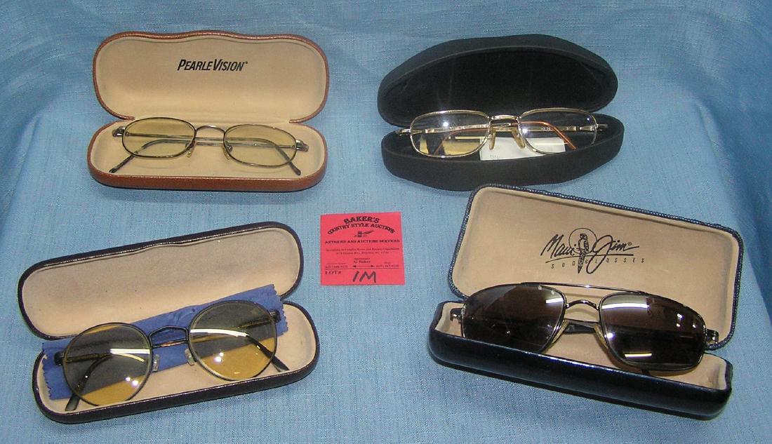 Collection of quality eyewear: Collection of quality eyewear includes Maui Jim and case est. value $200.00-$225.00