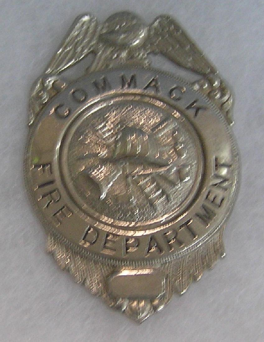 Vintage Commack Long Island fire dept badge: Vintage Commack Long Island fire department badge est. value $100.00-$125.00