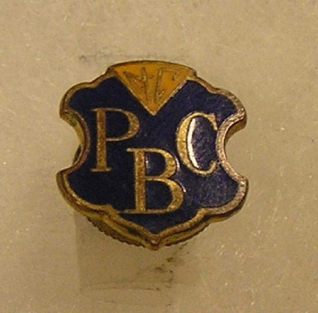 Vintage police pin with blue enameling: Vintage police pin with blue enameling est. value $30.00-$40.00