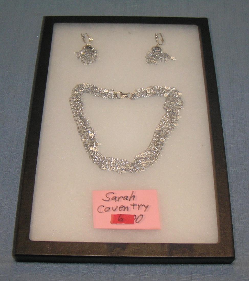 Vintage Sara Coventry necklace and earring set: Vintage Sara Coventry necklace and earring set est. value $40.00-$50.00