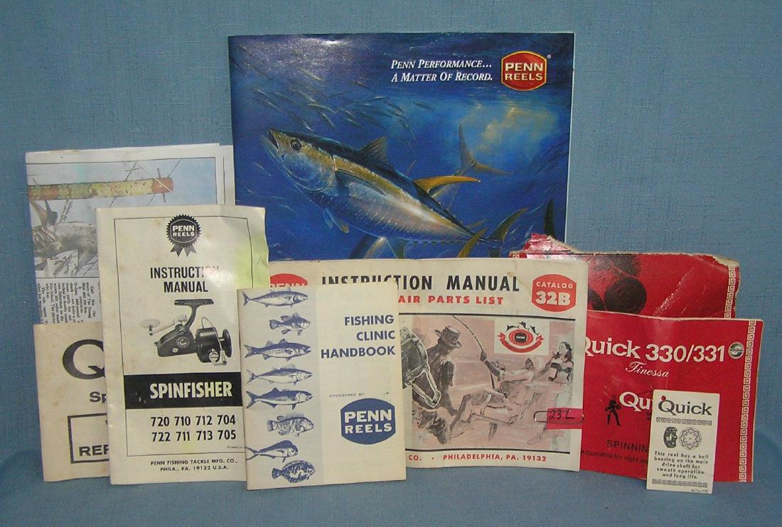 Group of fishing catalogs and ephemera