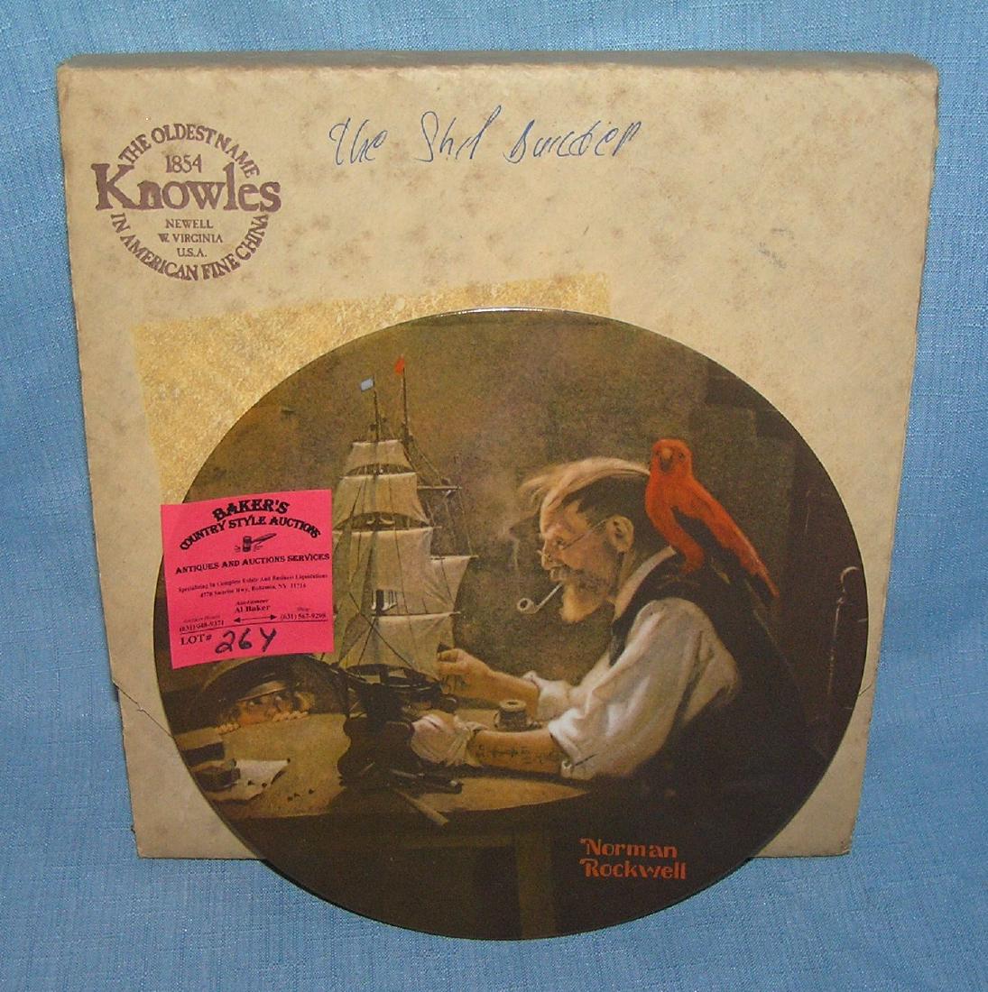 Norman Rockwell collector plate titled The Ship Builder: Vintage Norman Rockwell collector plate titled The Ship Builder with original box est. value $30.00-$35.00