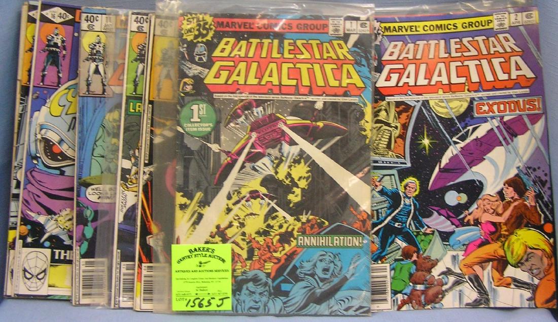 Battle Star Gallactica comic books: Large group of vintage Battlestar Gallactica comic books including a first edition est. value $75.00-$100.00