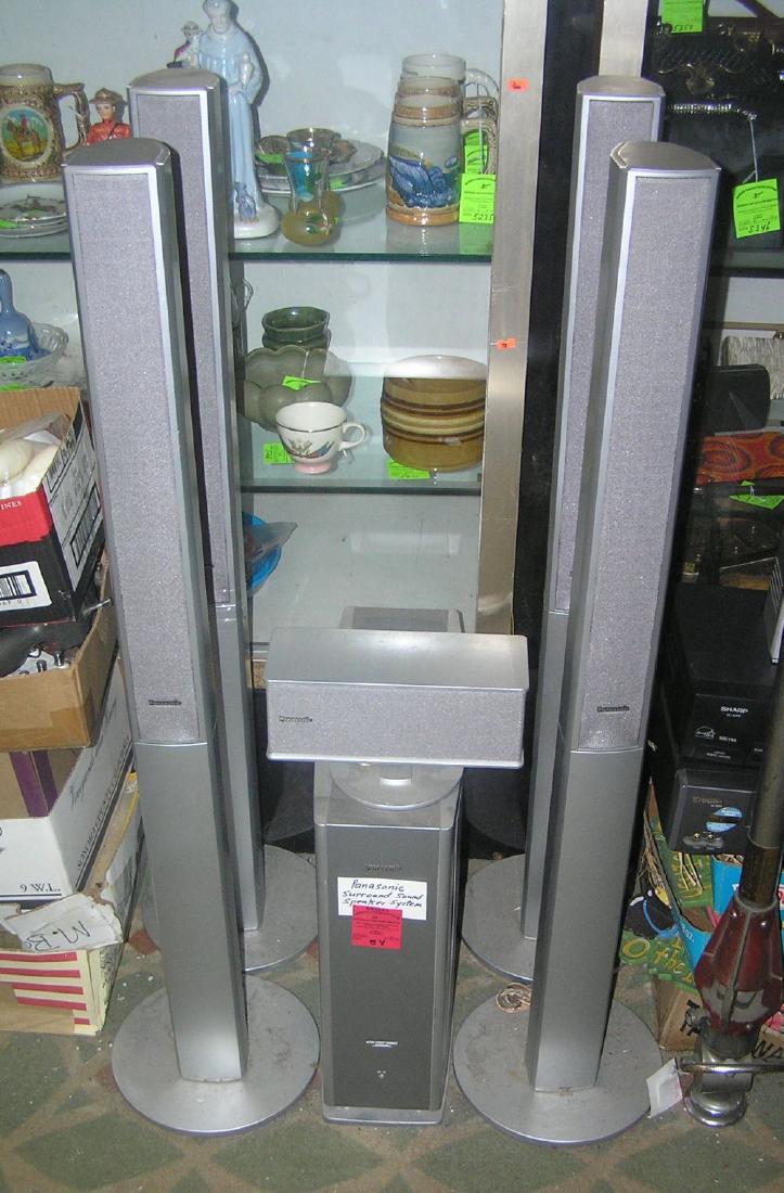 6 pc. Panasonic surround sound speaker system: 6pc. Panasonic surround sound speaker system est. value $200.00-$250.00