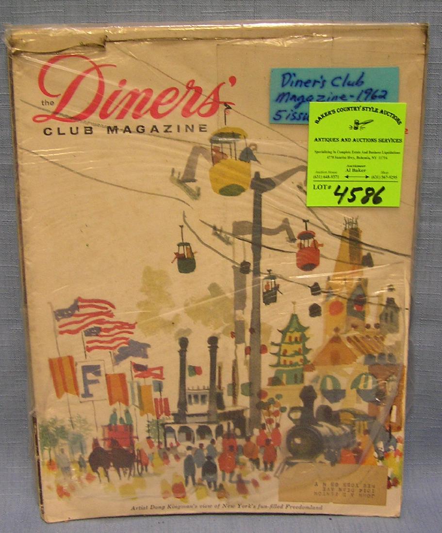 Group of early Diner’s Club Magazines circa 1960’s: Group of early Diner’s Club Magazines circa 1960’s $35.00-$45.00