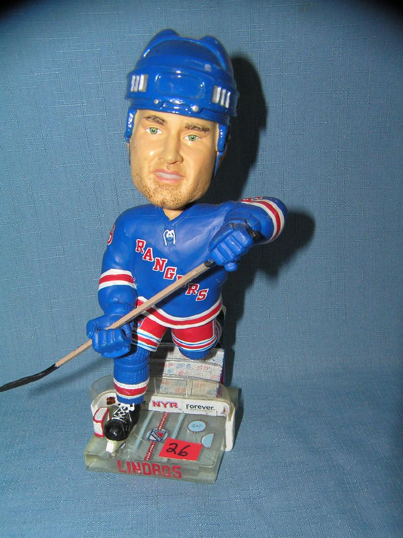 Eric Lindros New York Rangers bobble head figure: Eric Lindros New York Rangers bobble head figure est. value $30.00-$35.00