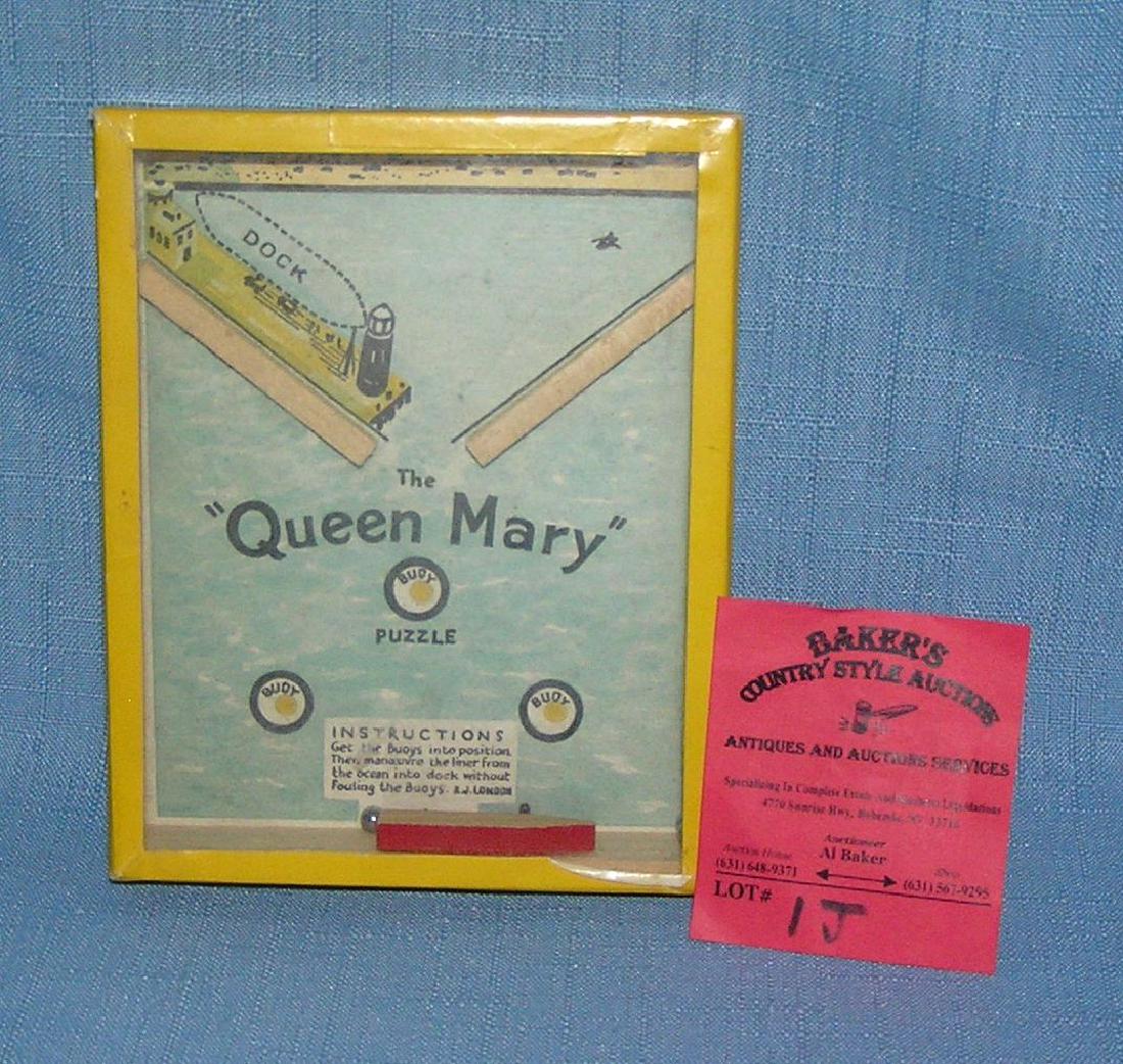 Queen Mary puzzle dexterity toy circa 1940's: Queen Mary puzzle dexterity toy circa 1940's est. value $25.00-$30.00