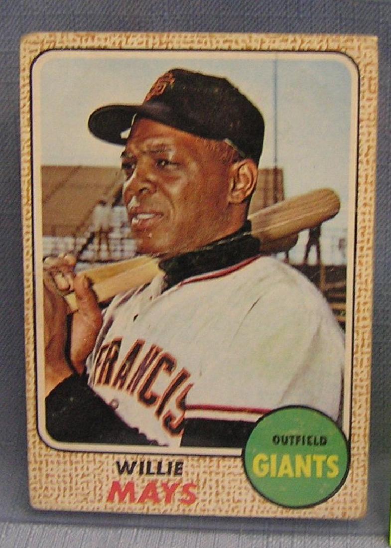 Vintage Topps Willie Mays baseball card: Vintage 1968 Topps Willie Mays baseball card est. value $50.00-$75.00