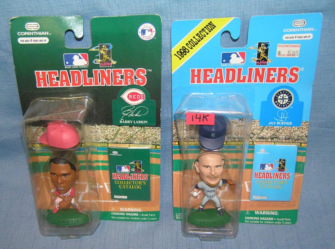 Pair of vintage baseball sports figures: Pair of vintage baseball sports figures includes Barry Larkin and Jay Buhner est. value $25.00-$30.00