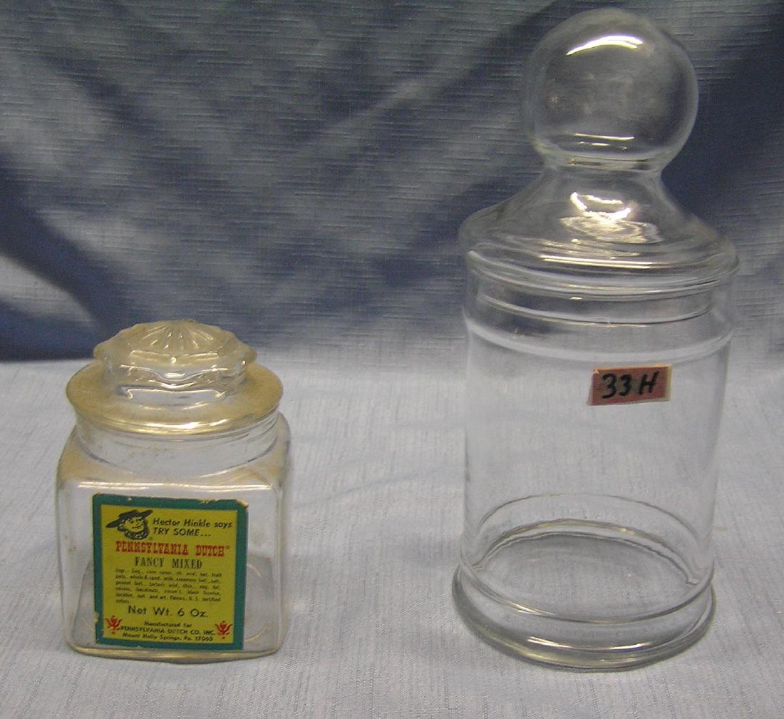 Pair of country store candy jars: Pair of country store candy jars est. value $20.00-$25.00