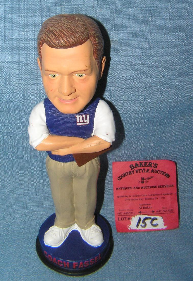 NY Giants head coach Jim Fassel bobble head figure: NY Giants head coach Jim Fassel bobble head figure est. value $20.00-$25.00