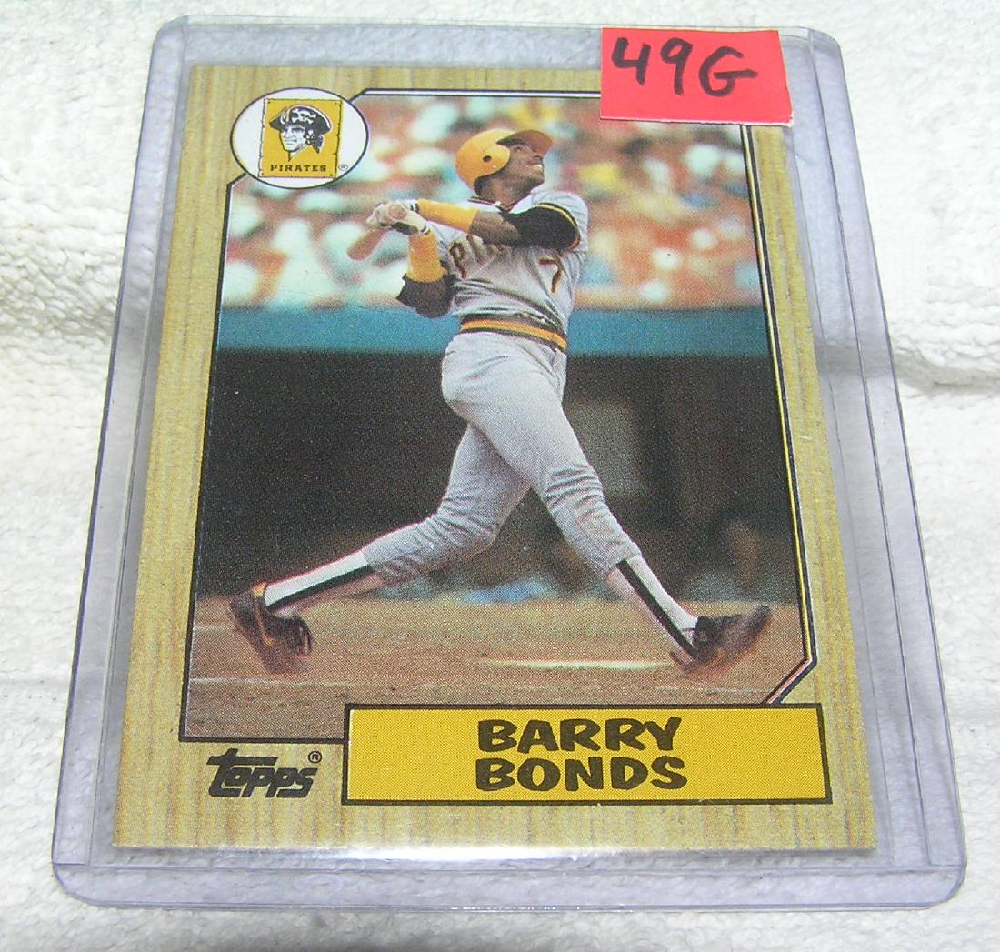 Barry Bonds rookie baseball card: Barry Bonds rookie baseball card