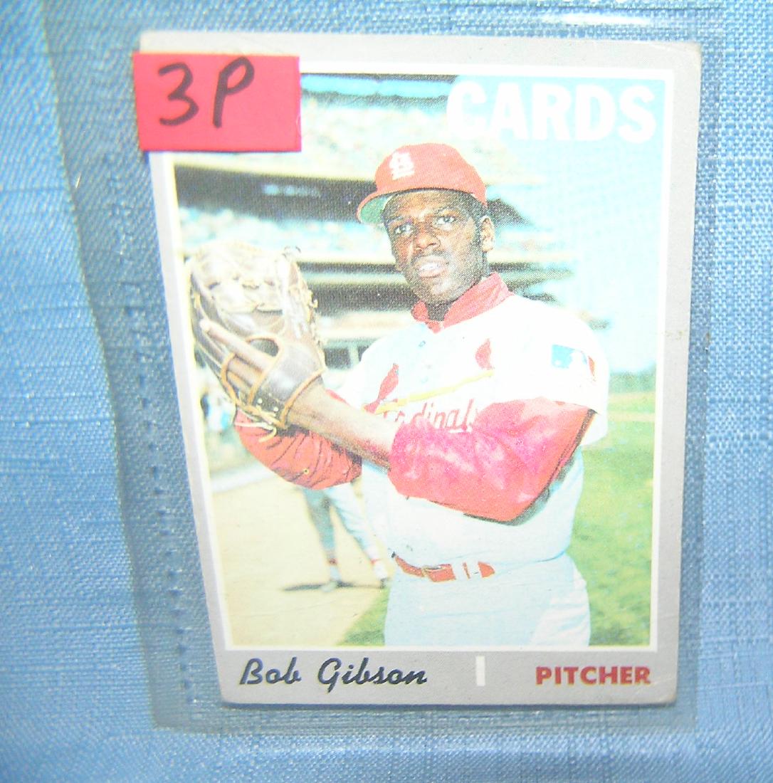 Vintage Bob Gibson baseball card: Vintage Bob Gibson baseball card est. value $30.00-$35.00
