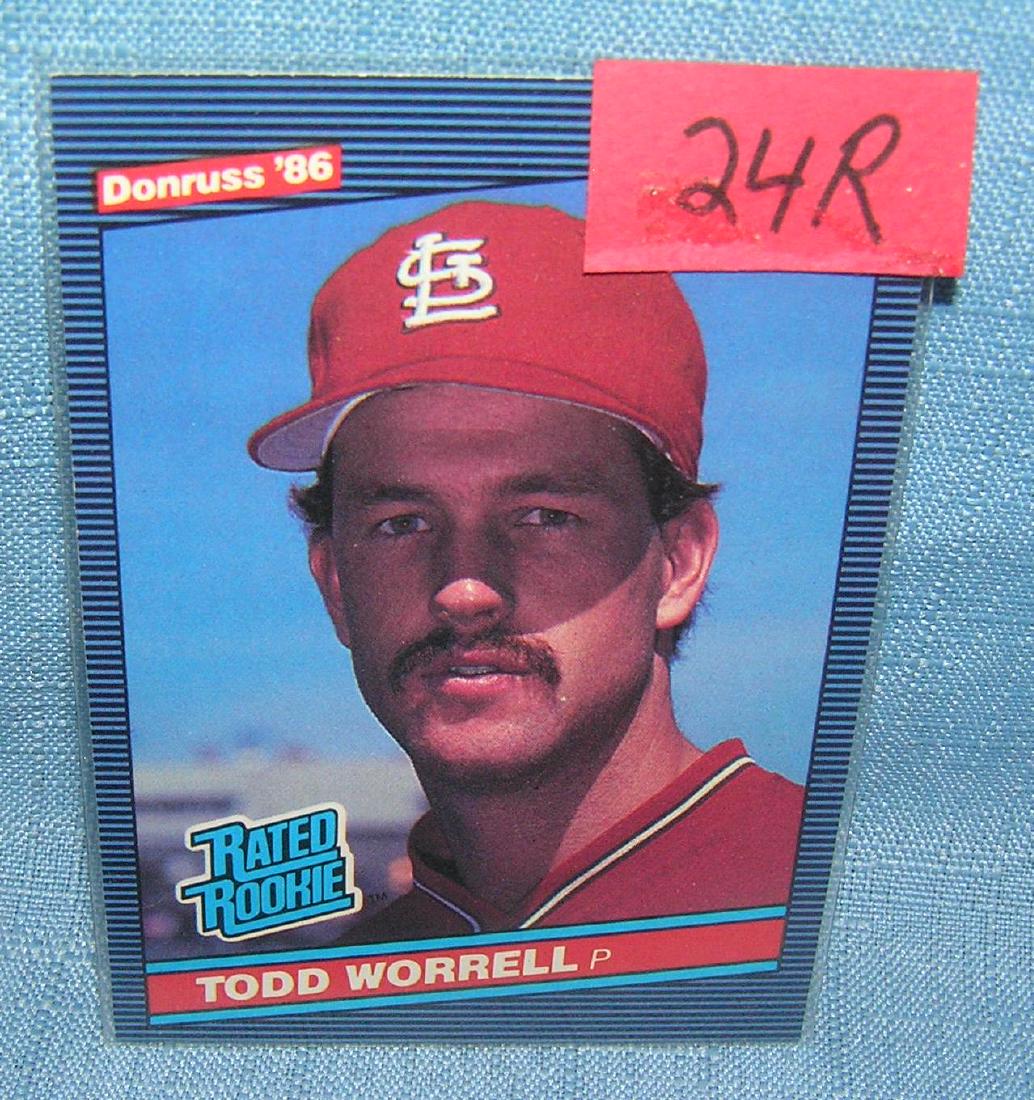 Todd Worrel rookie baseball card: Todd Worrel rookie baseball card est. value $20.00-$25.00