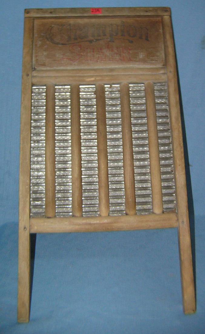 Vintage Nine West designer key chain: Antique champion silver brand clothes washing wash board circa early 1900's est. value $50.00-$60.00