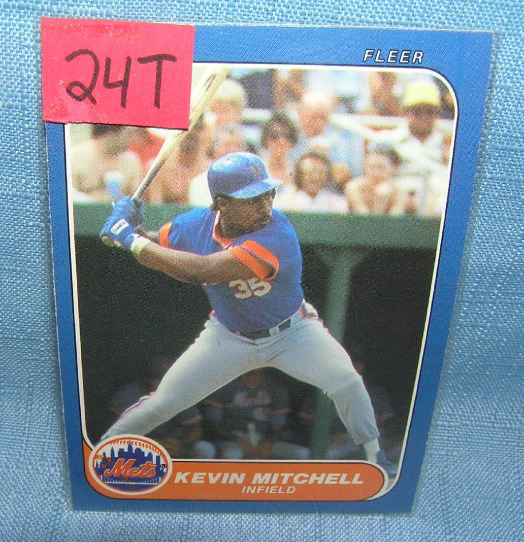 Kevin Mitchell rookie baseball card: Kevin Mitchell rookie baseball card est. value $20.00-$25.00