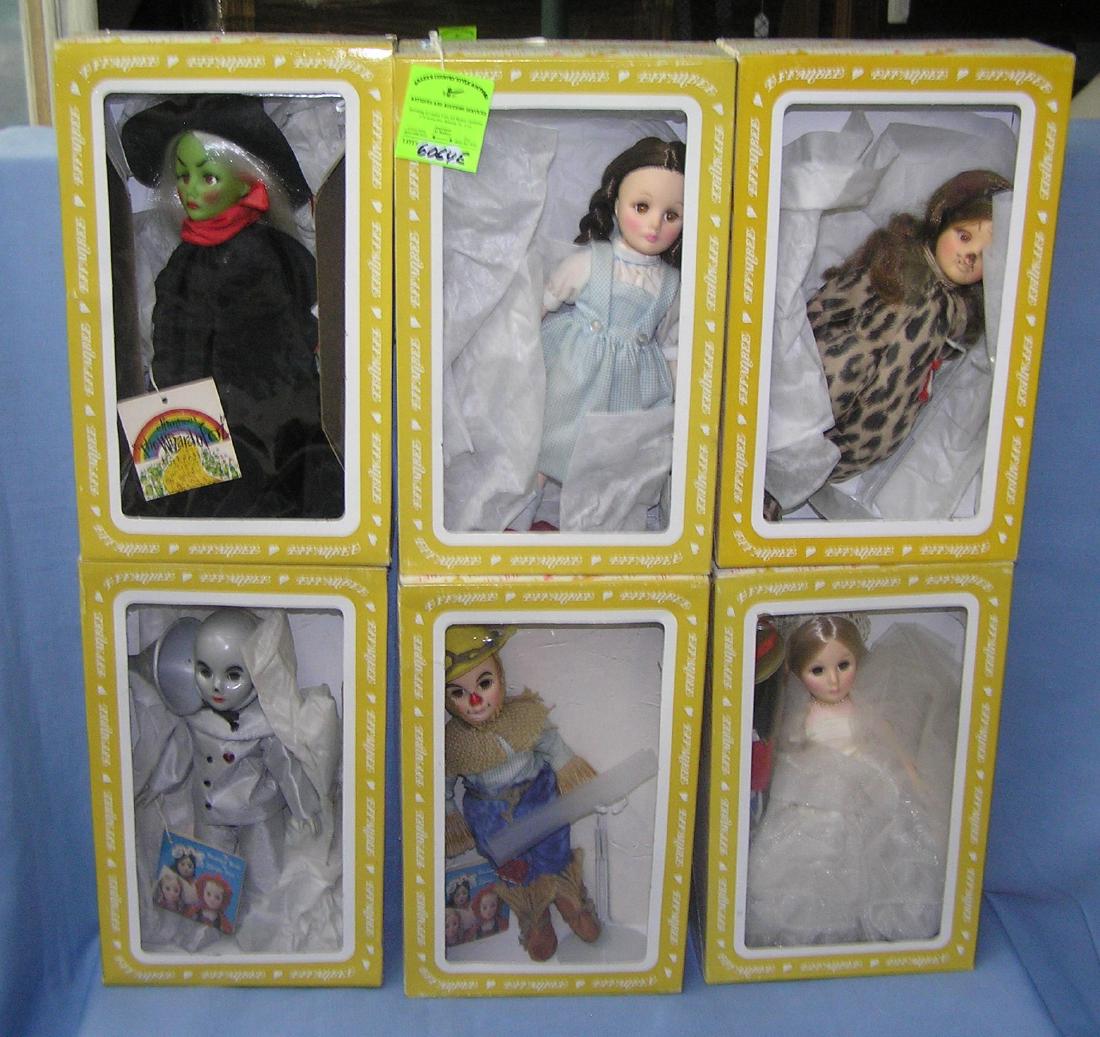 Wizard of Oz 12 inch doll set by Effanbee: Wizard of Oz 12 inch doll set by Effanbee includes Dorothy, Wicked Witch, The Good Witch, Tin Man, Scare Crow and Cowardly Lion est. value $250.00-$300.00
