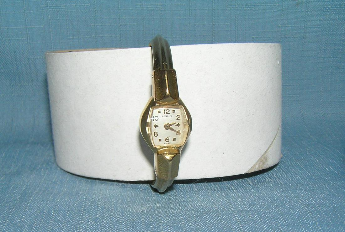 Benrus Swiss made/gold plated ladies' wrist watch: Early Benrus Swiss made and gold plated ladies' wrist watch excellent condition but needs winding stem est. value $100.00-$125.00