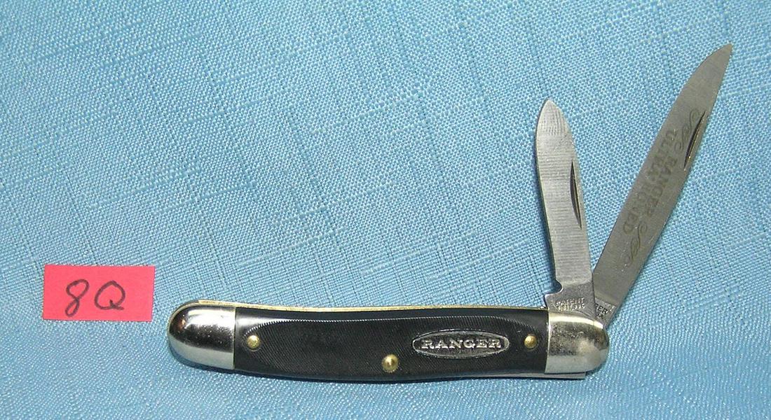 Vintage Ranger 2 bladed pocket knife: Vintage Ranger 2 bladed pocket knife with ultra honed blade Providence Knife Co. USA mint old dealer's store stock never sold or distributed est. value $40.00-$45.00