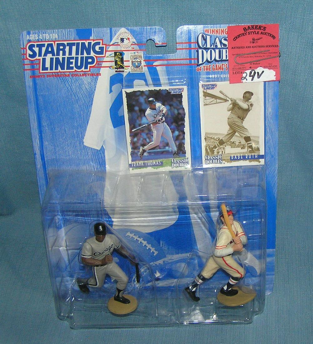 Pair of vintage Starting Lineup baseball figures: Pair of vintage Starting Lineup baseball figures Frank Thomas and Babe Ruth est. value $25.00-$30.00