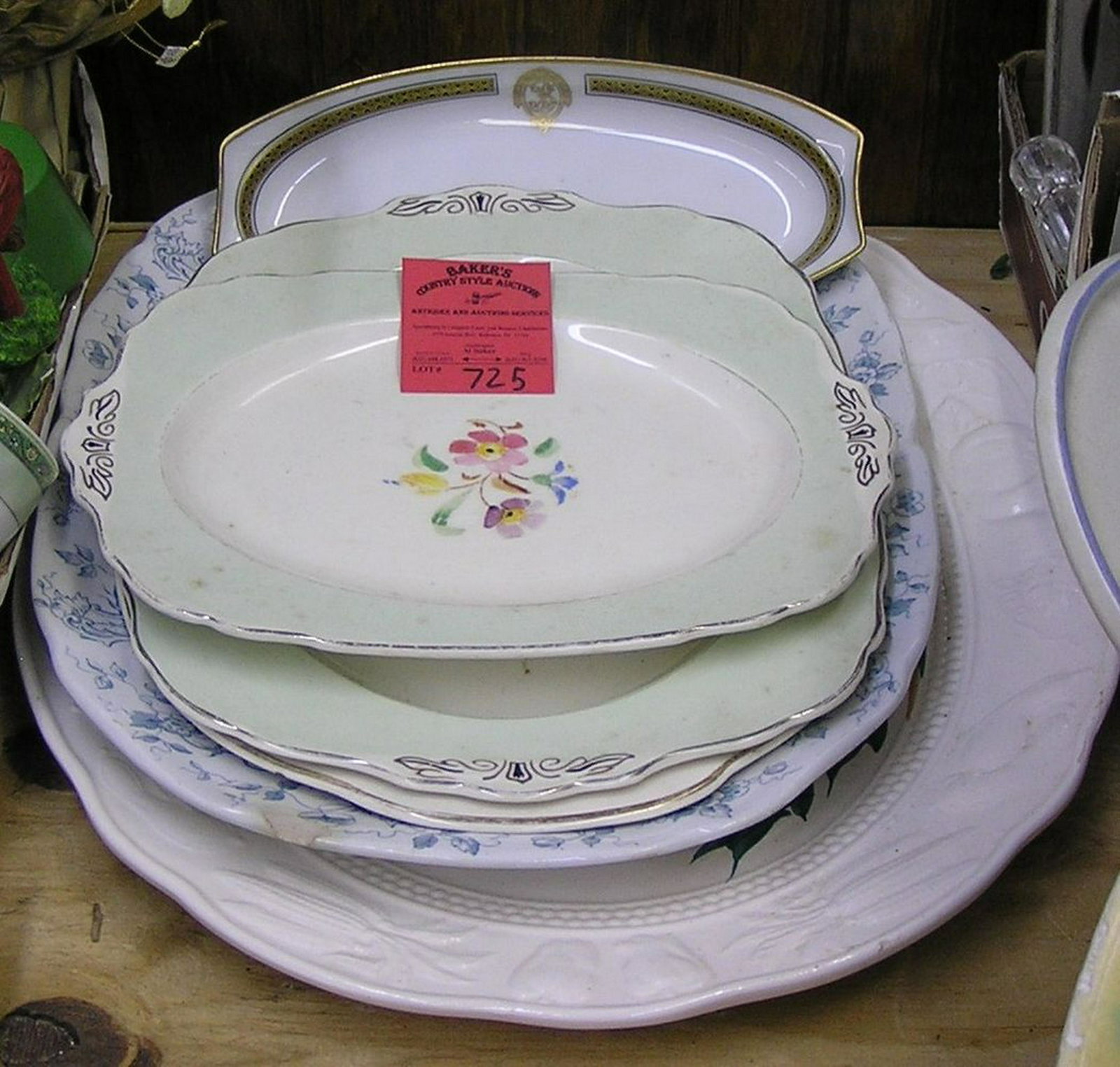 Group of vintage serving platters and more: Large group of vintage serving platters and more est. value $40.00-$60.00