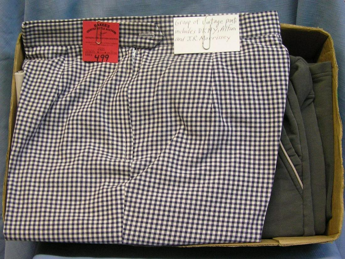 Vintage pants: DKNY, Alfani & J. R. Morrissey: Group of vintage pants includes DKNY, Alfani and J. R. Morrissey est. value $50.00-$75.00