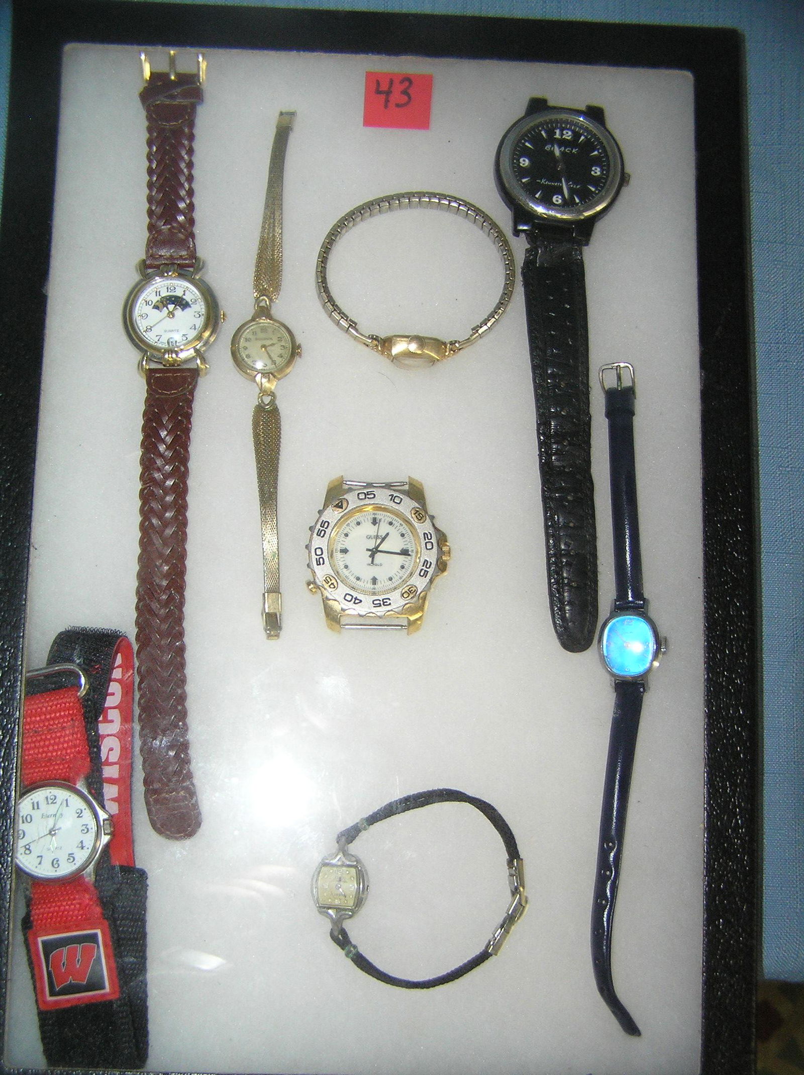 Collection of antique, vintage and modern watches: Collection of antique, vintage and modern wrist watches includes Elgin, Bulova, Kenneth Cole and more est. value $50.00-$75.00