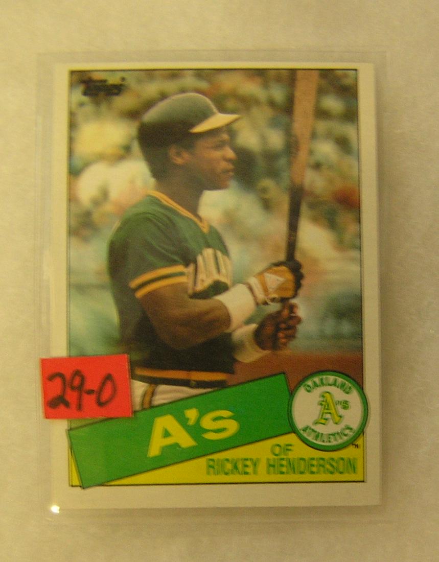 Vintage Ricky Henderson all star baseball card: Vintage Ricky Henderson all star baseball card est. value $30.00-$35.00