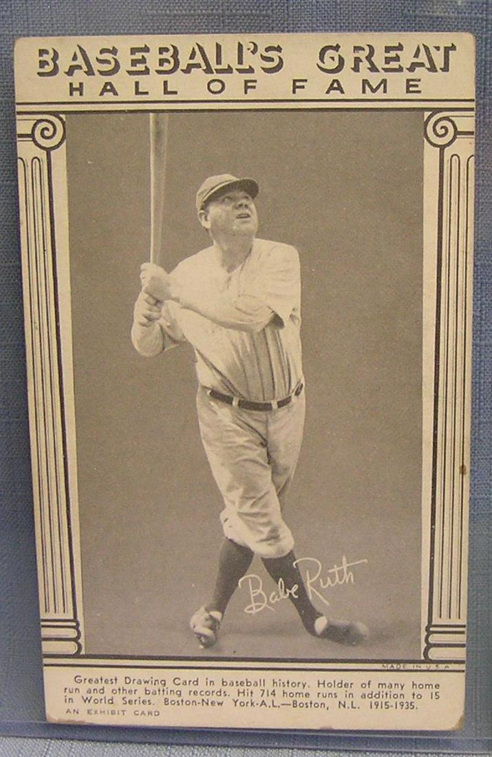 Vintage Babe Ruth Penny Arcade exhibit card: Vintage Babe Ruth Penny Arcade exhibit card est. value $175.00-$200.00