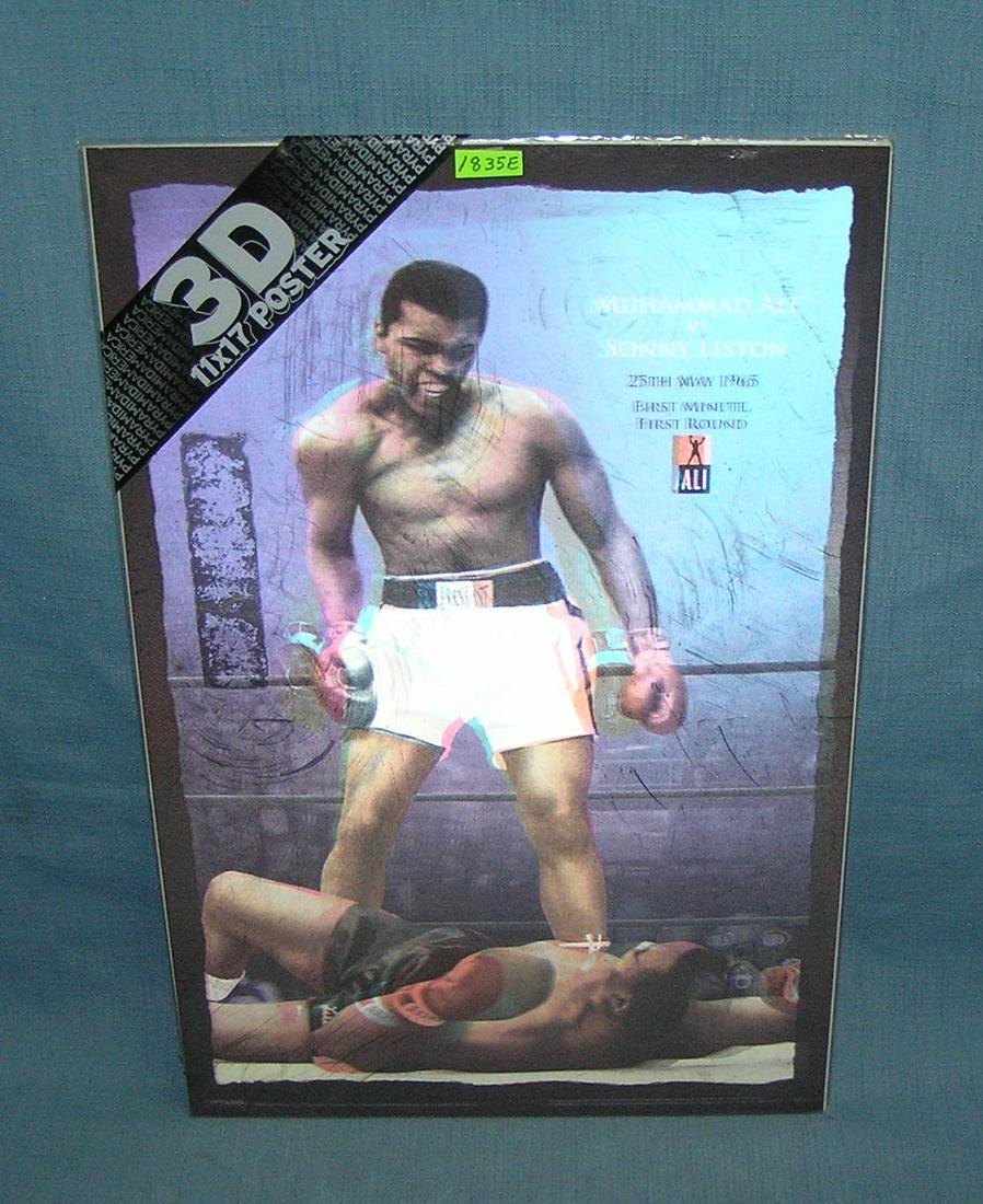 Muhammad Ali vs Sonny Liston 3D poster: Muhammad Ali vs Sonny Liston 11" by 17" limited 3D poster