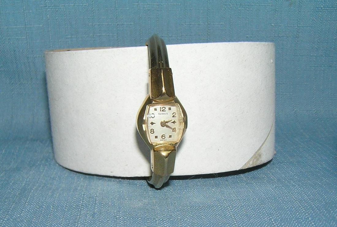 Benrus Swiss made/gold plated ladies' wrist watch: Early Benrus Swiss made and gold plated ladies' wrist watch excellent condition but needs winding stem est. value $100.00-$125.00