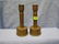 WWII solid brass Trench Art candle sticks