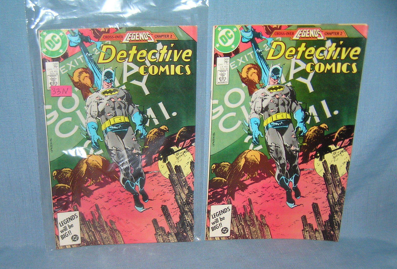 Pair of vintage Batman comic books: Pair of vintage Batman comic books mint old dealer store stock never distributed est. value $30.00-$35.00