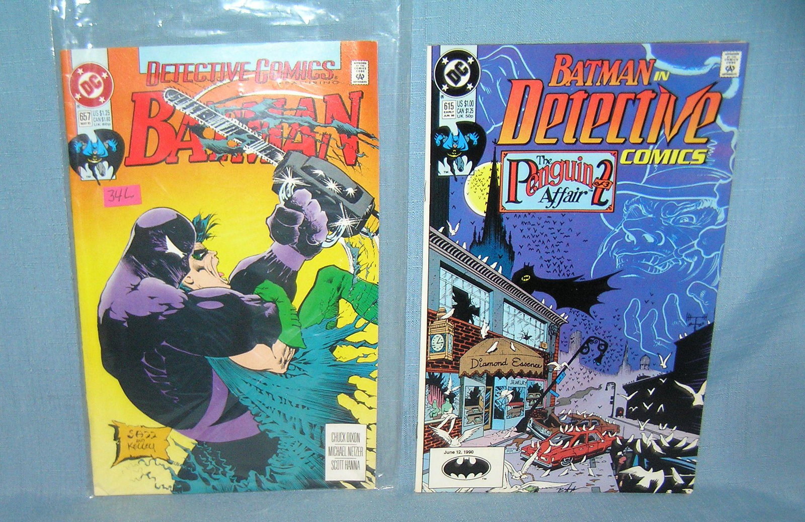 Pair of vintage Batman comic books: Pair of vintage Batman comic books mint old dealer store stock never distributed est. value $30.00-$35.00