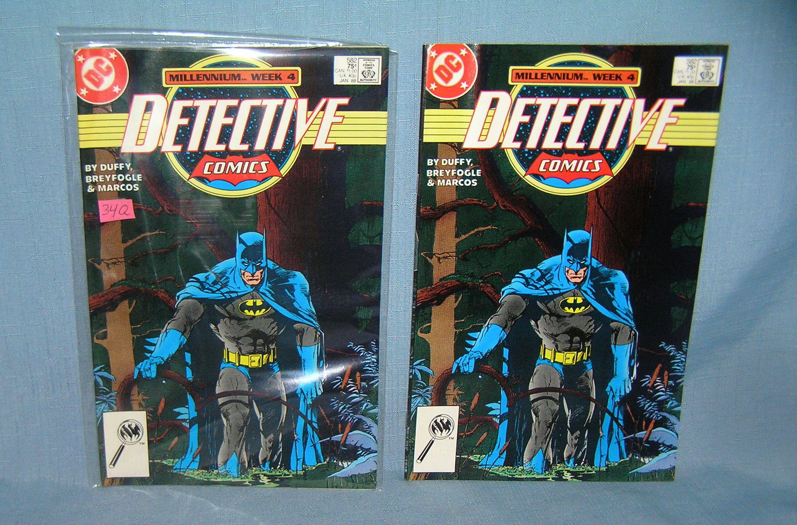 Pair of vintage Batman comic books: Pair of vintage Batman comic books mint old dealer store stock never distributed est. value $30.00-$35.00
