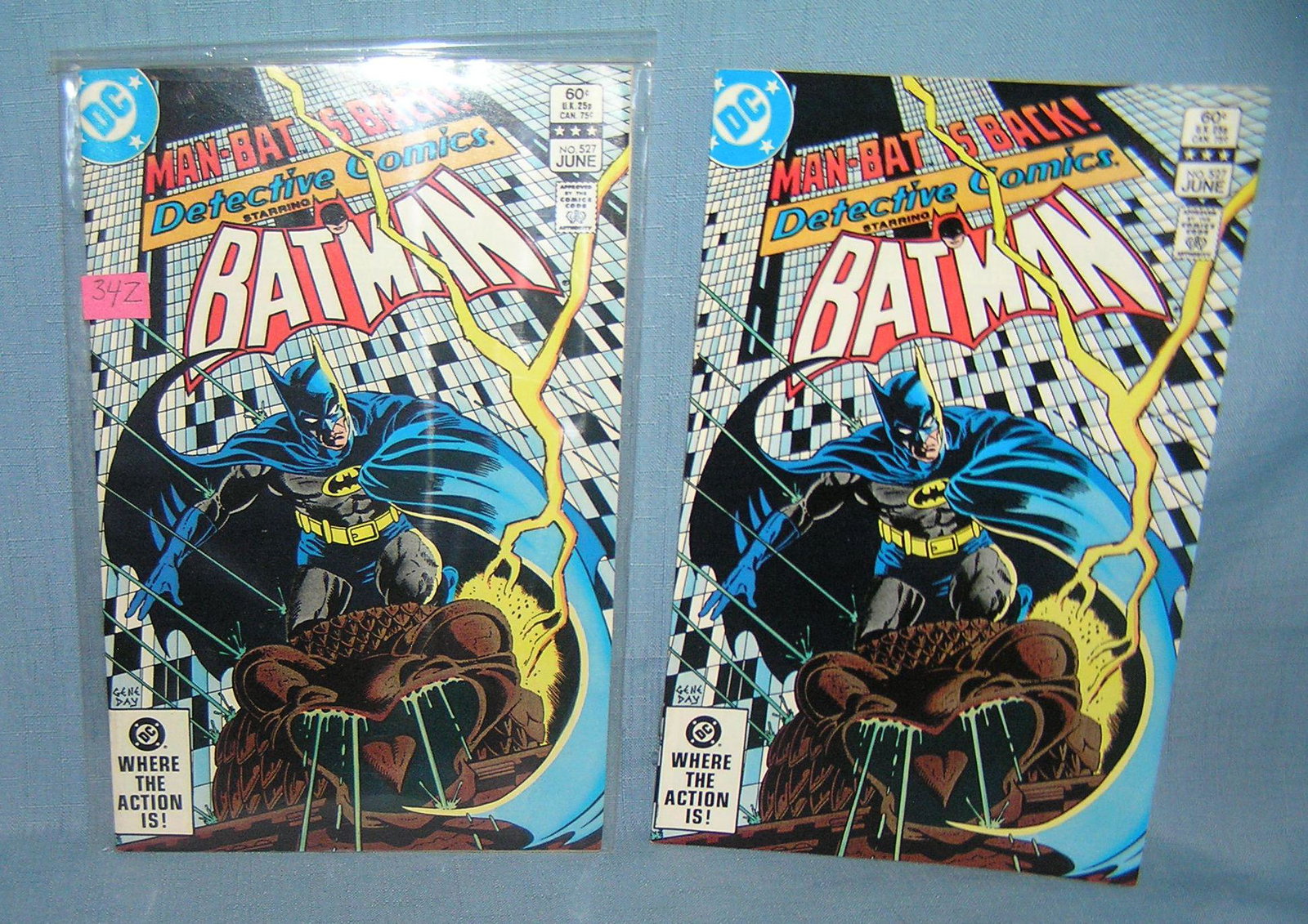 Pair of vintage Batman comic books: Pair of vintage Batman comic books mint old dealer store stock never distributed est. value $30.00-$35.00