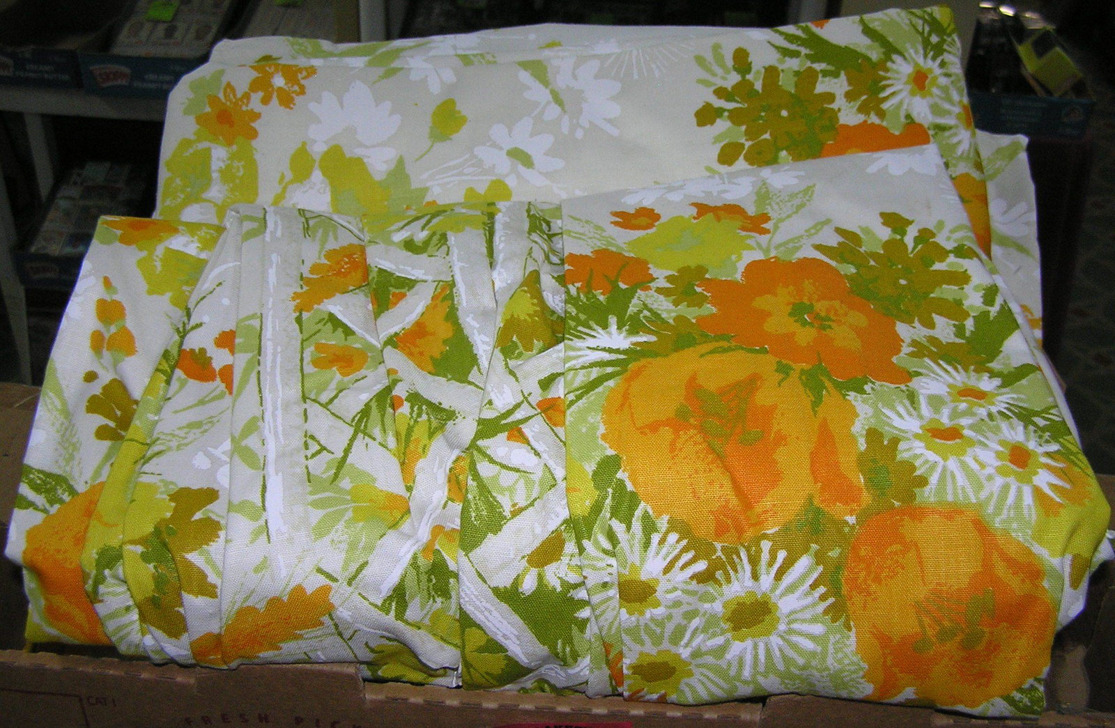 Large box full of drapes and curtains: Large box full of drapes and curtains est. value $30.00-$40.00