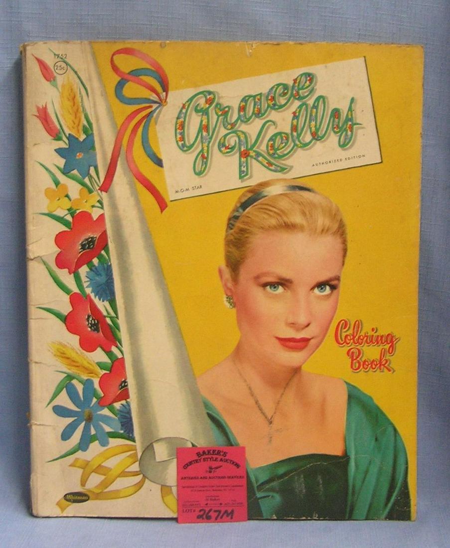 Early Grace Kelly pictural coloring book: Early Grace Kelly pictural coloring book dated 1956 has less than 10% colored pages other wise excellent est. value $50.00-$75.00