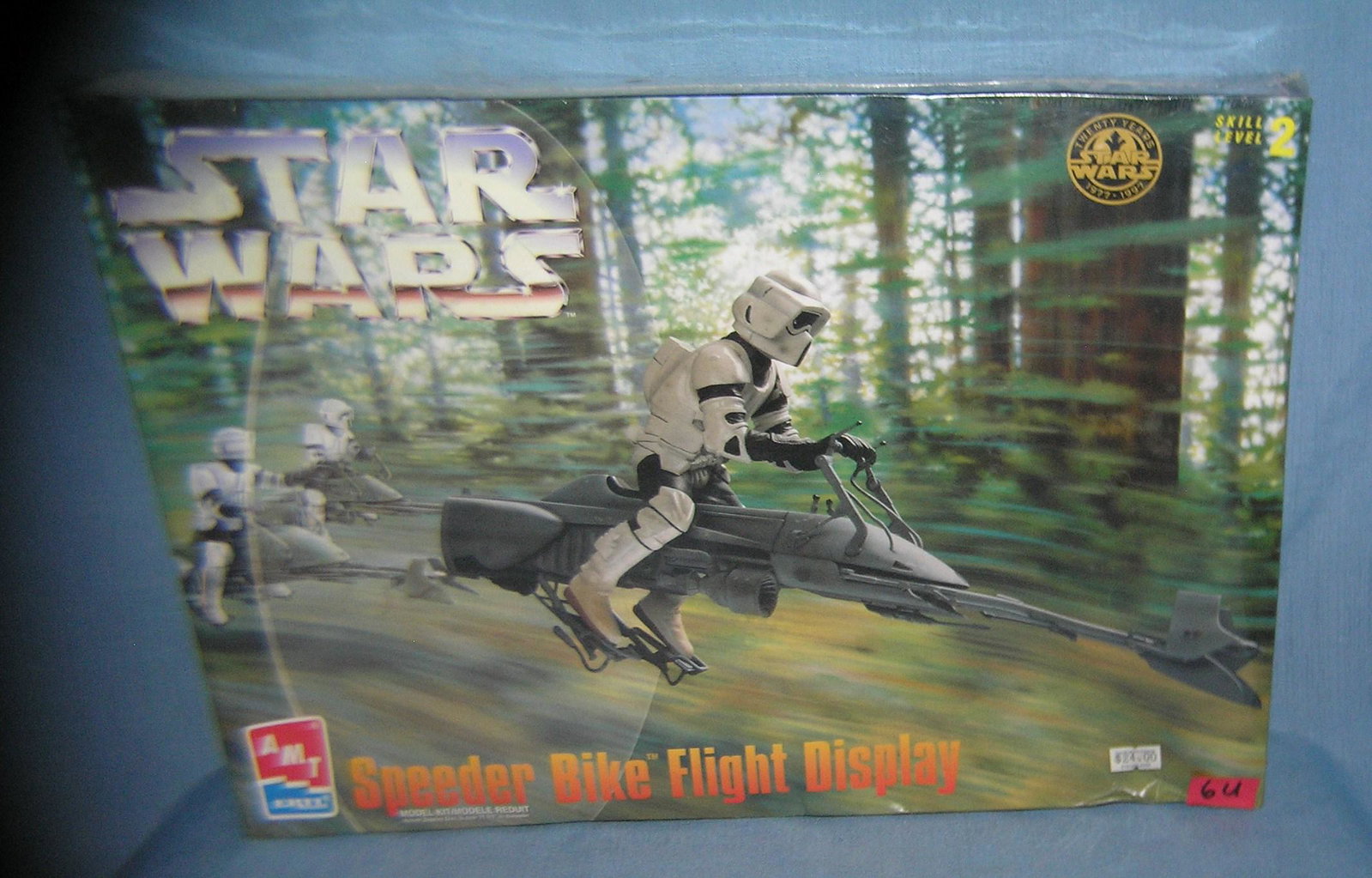 Star Wars Speeder Bike factory sealed model kit: Vintage Star Wars Speeder Bike flight display factory sealed model kit est. value $40.00-$45.00