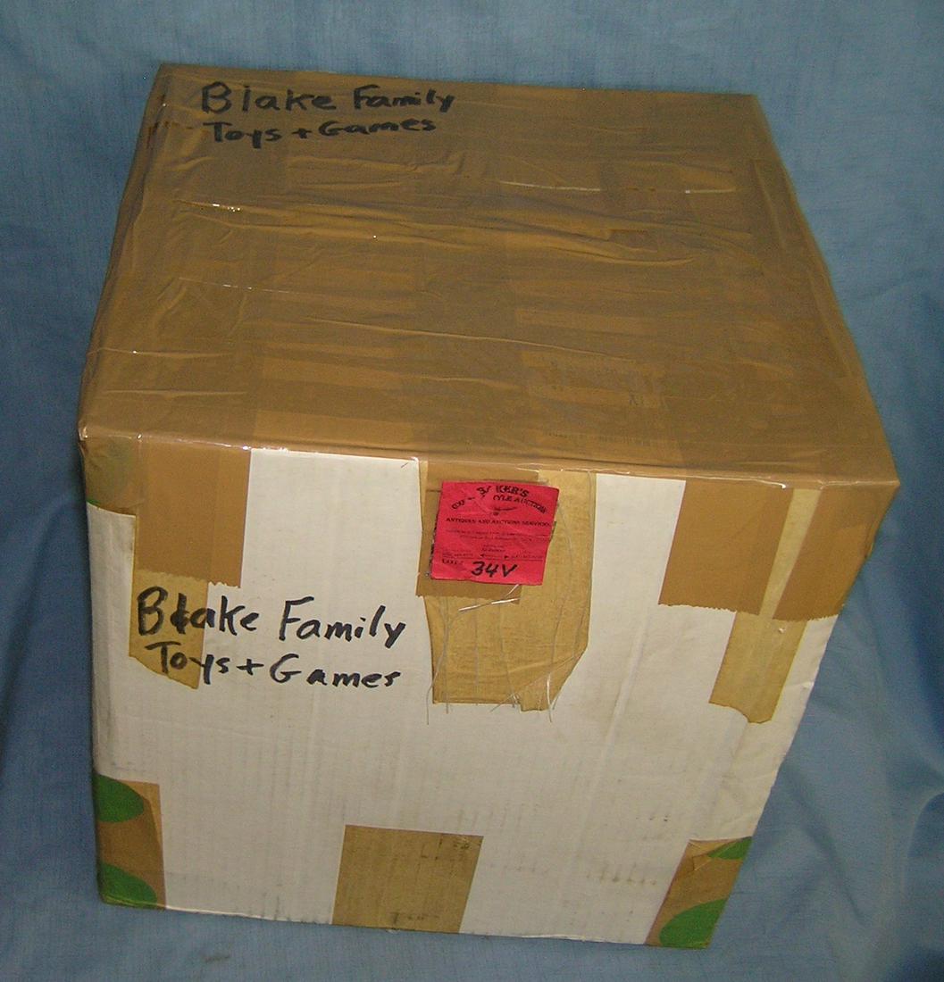 Moving and Storage Company mystery box lot: Moving and Storage Company mystery box lot marked Blake Family toys and games large box full part of a moving and storage company seized or unclaimed merchandise group sent to auction for liquidation