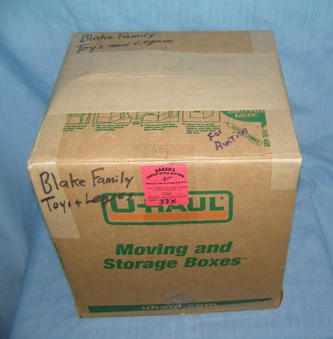 Mystery box lot marked Blake family toys and legos: Moving and Storage Company mystery box lot marked Blake family toys and legos part of a moving and storage company seized or unclaimed merchandise group sent to auction for liquidation est. value $40.