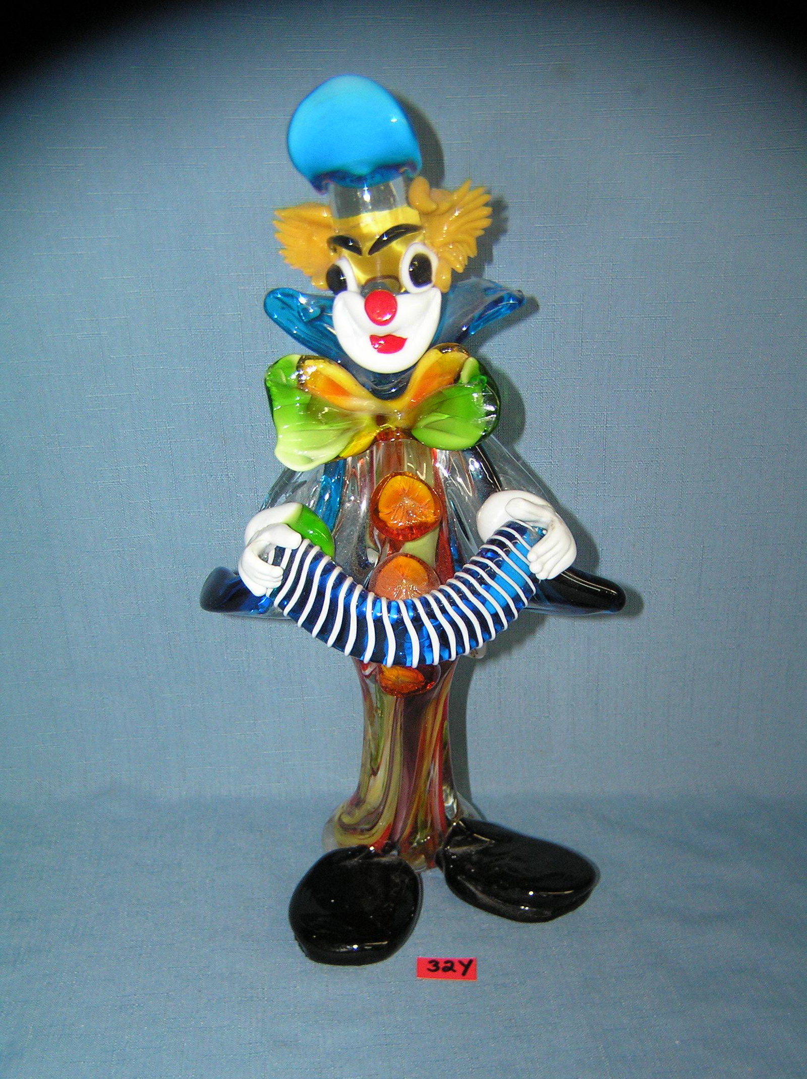 High quality Murano multi colored glass clown: High quality Murano multi colored glass clown circa 1950's est. value $200.00-$225.00
