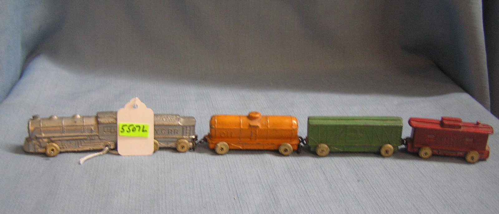Antique cast metal NY Central RR train set: Antique cast metal NY Central RR train set circa 1930's est. value $250.00-$300.00