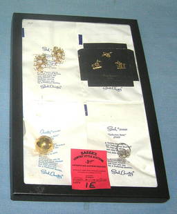 Vintage 1950's Sarah Coventry jewelry: Collection of vintage 1950's Sarah Coventry jewelry including rings, earrings and Pony Express cuff links and tie clip all with original bags est. value $65.00-$75.00