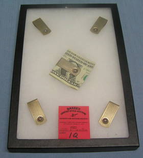 Group of vintage gold plated money clips: Group of vintage gold plated money clips est. value $50.00-$75.00