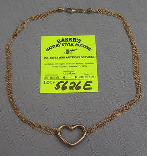 Quality heart shaped sterling silver necklace: Quality heart shaped sterling silver necklace est. value $50.00-$75.00