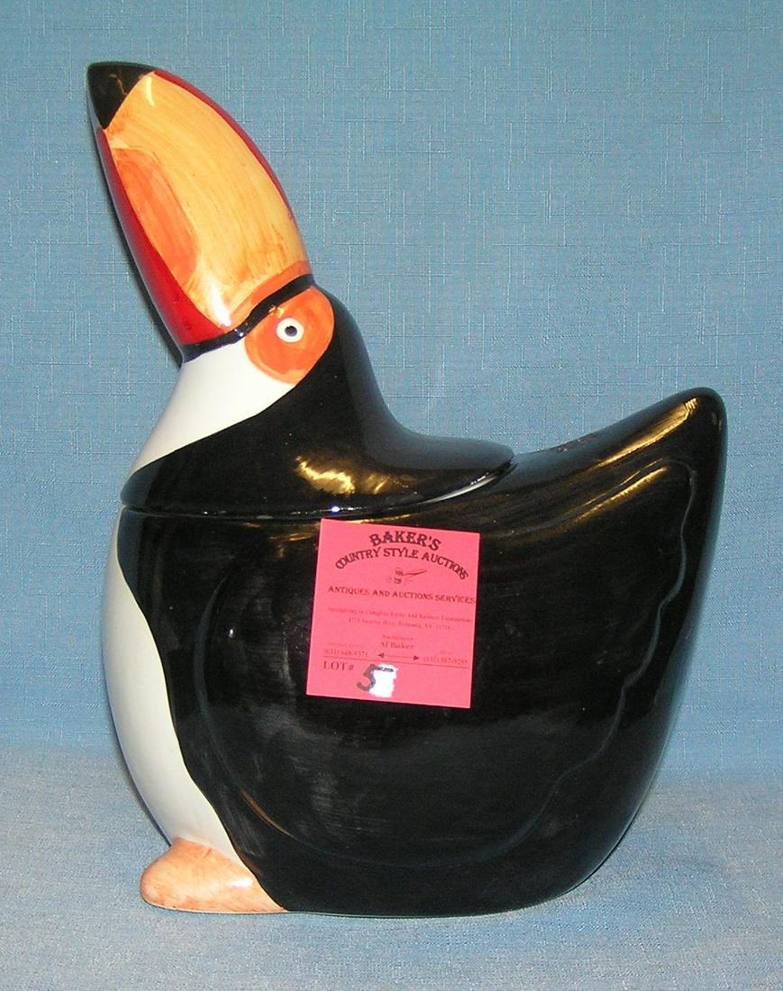 Hand painted and signed Coco Dowley cookie jar: Hand painted and signed Coco Dowley cookie jar est. value $40.00-$50.00