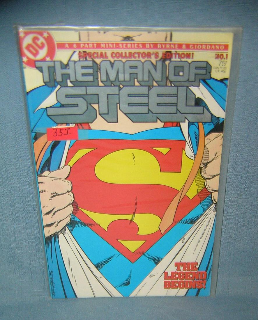 Vintage the Man of Steel Superman comic book: Vintage the Man of Steel Superman comic book titled the Legend Begins est. value $25.00-$30.00